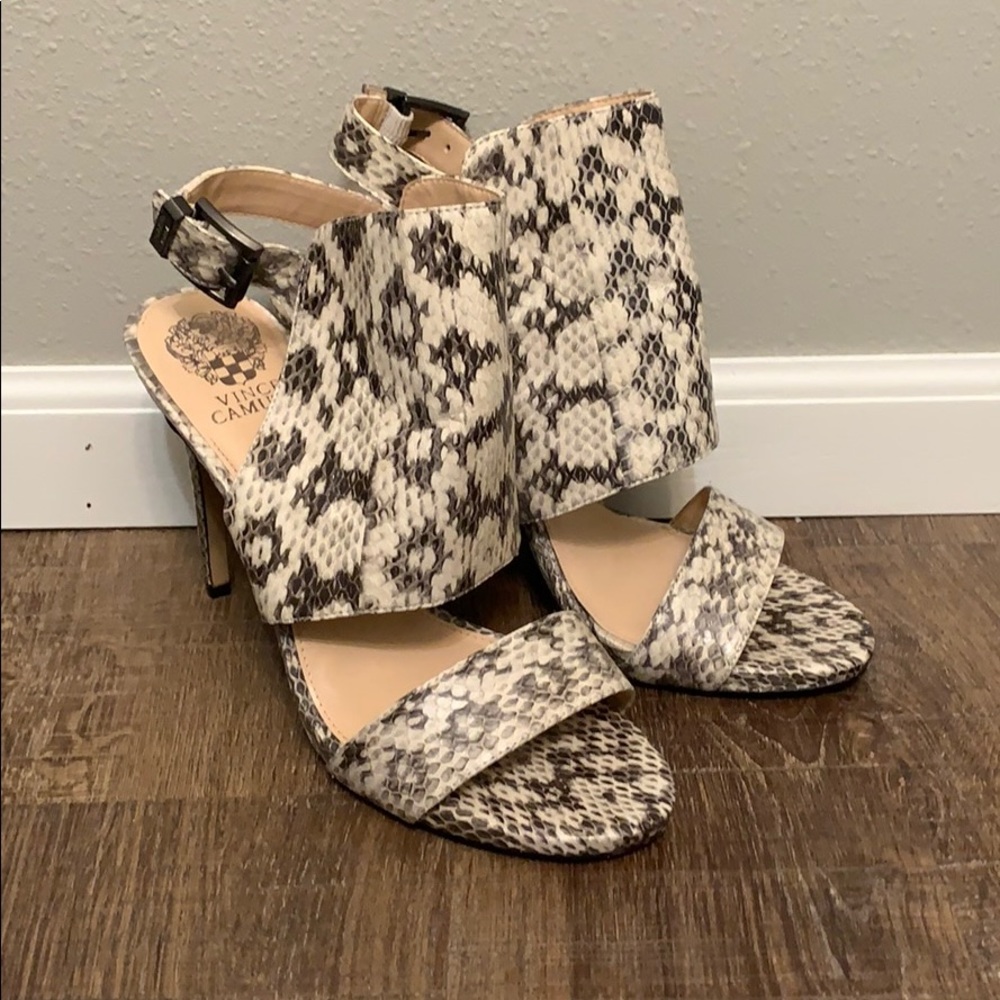 Vince Camuto Snake Skin Statement Heel